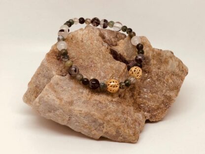 Power Boost - Quartz and Moss Agate Bracelet - Image 3
