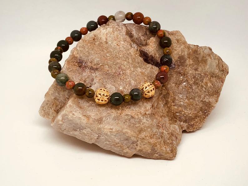 Strong Soul Indian Agate Healing Bracelet - Image 3