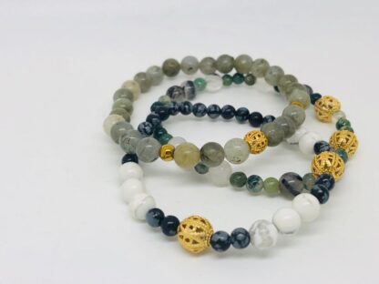 Power Boost - Quartz and Moss Agate Bracelet - Image 4