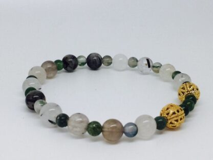 Power Boost - Quartz and Moss Agate Bracelet